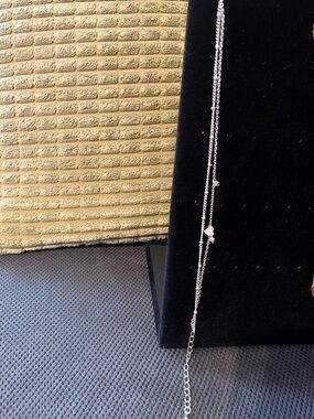 Delicate Silver Anklet with Pink Heart Accents